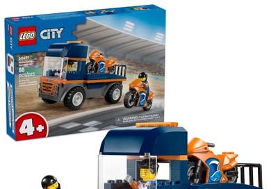 LEGO City Motorcycle Transporter 60491 | Building Toys for Boys & Girls, Ages 4+, Toy Truck for Pretend Play, 2 Minifigures, 88 Pieces, Gift for Kids