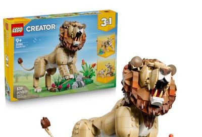 LEGO Creator 3 in 1 Wild Animals: Majestic Lion 31386 | Building Toys for Boys & Girls, Ages 9+, 3 Animal Building Options, Bedroom or Desk Decor, 839 pieces, Gift for Birthdays