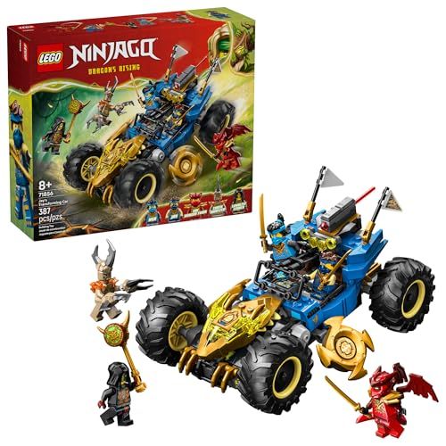 LEGO NINJAGO Jay’s Transforming Car 71856 | Building Toys for Boys & Girls, Ages 8+, Toy Car w/ 2 Play Modes, 5 Minifigures, 387 Pieces, Gift for Birthdays LEGO NINJAGO Jay’s Transforming Car 71856 | Building Toys for Boys & Girls, Ages 8+, Toy Car w/ 2 Play Modes, 5 Minifigures, 387 Pieces, Gift for Birthdays
