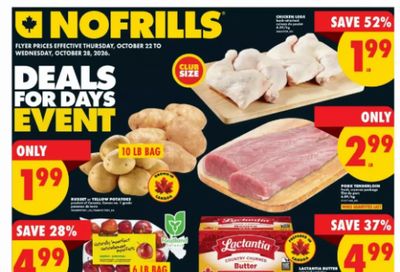 No Frills Ontario Flyer Deals October 22nd – 28th: 10lbs Yellow or Russet Potatoes $1.99 + More