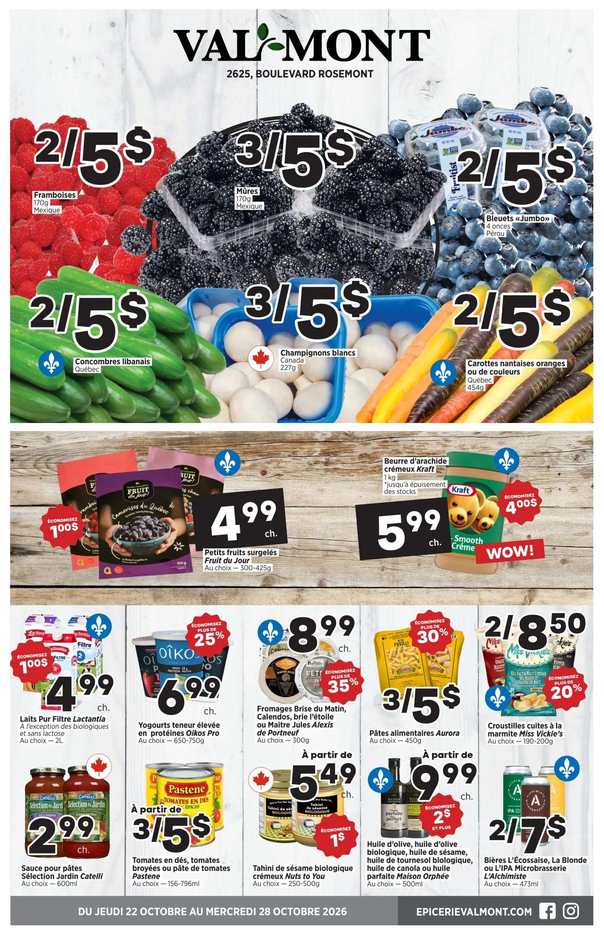 Val-Mont Flyer October 22 to 28
