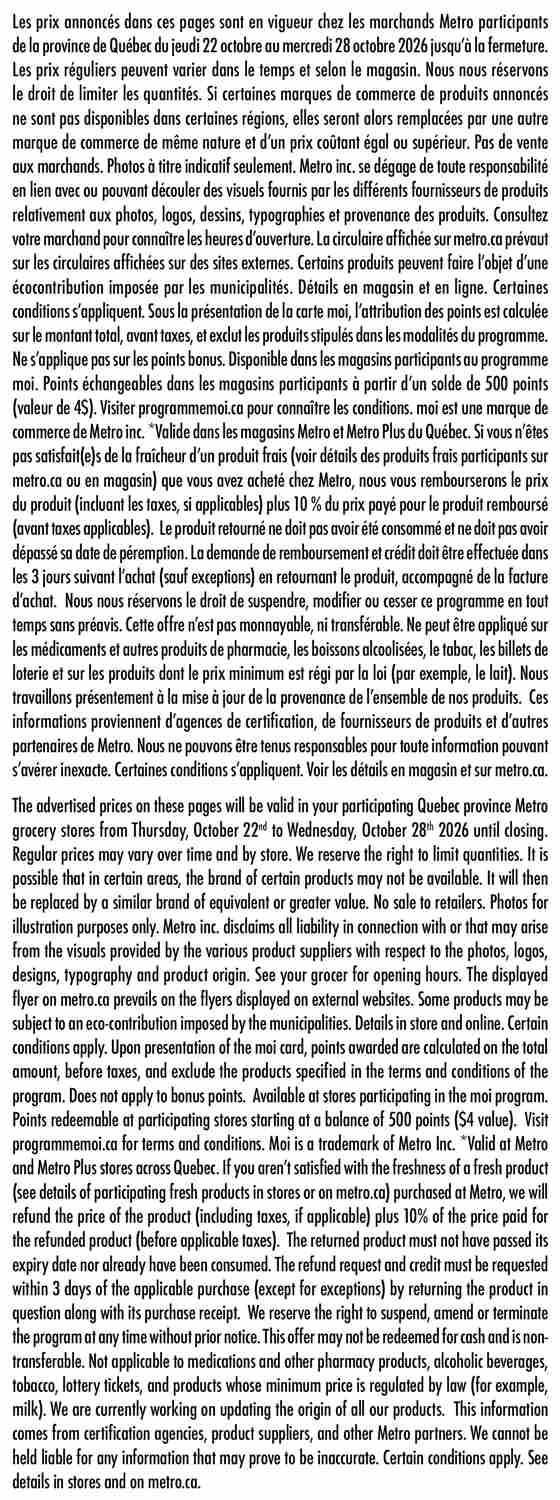 Metro (QC) Flyer October 22 to 28