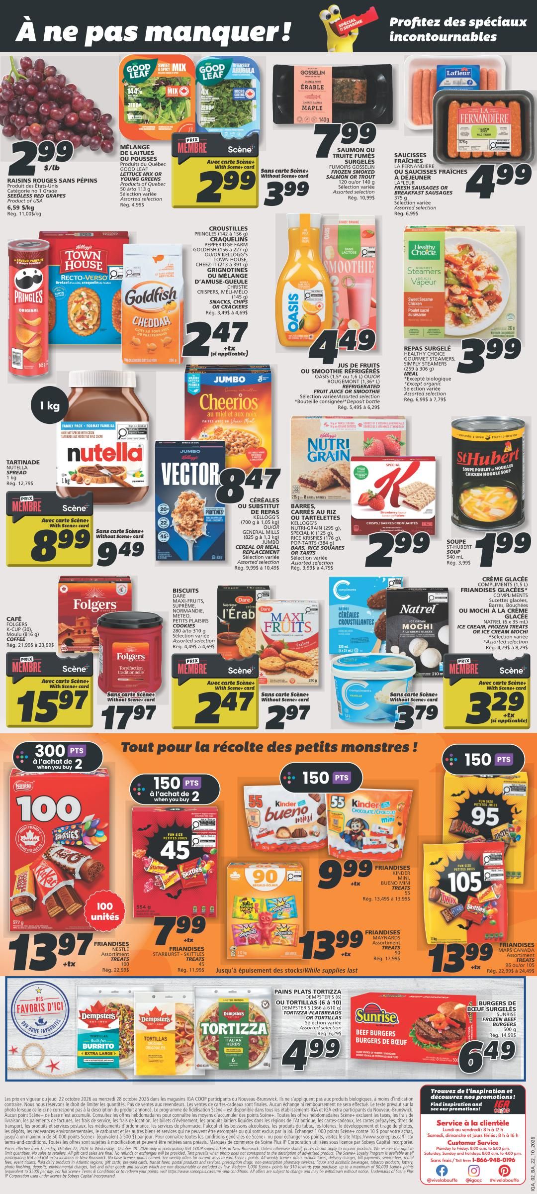 IGA (NB) Flyer October 22 to 28