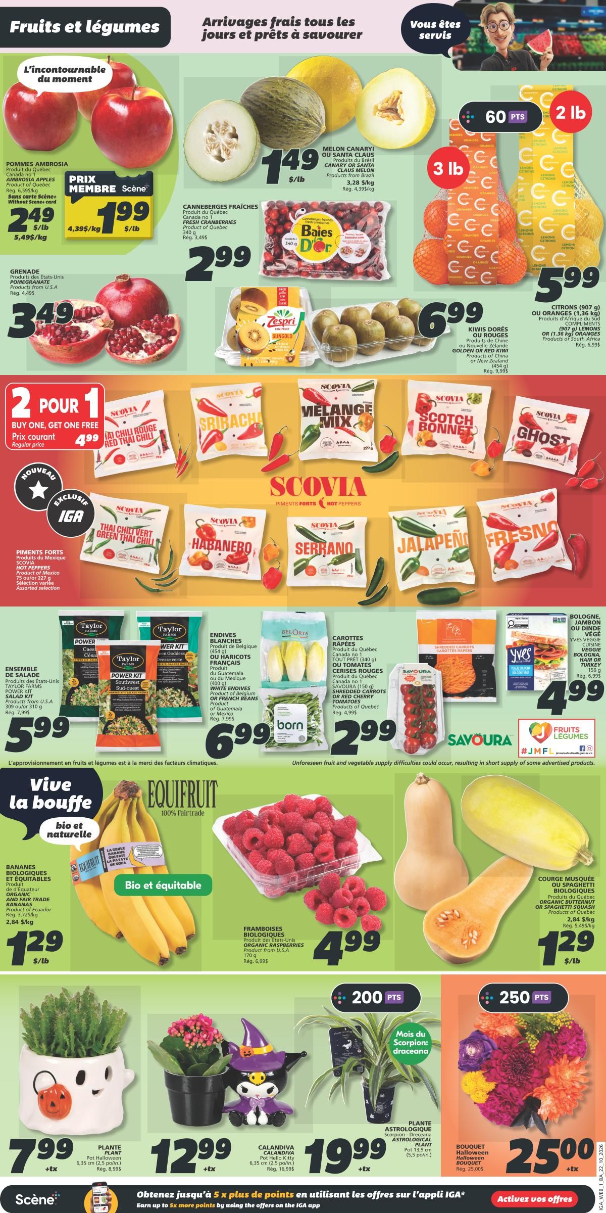 IGA (NB) Flyer October 22 to 28