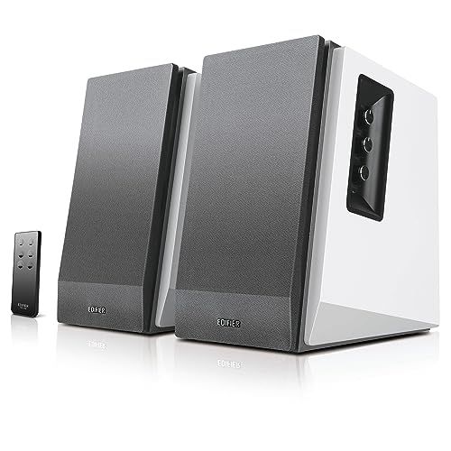 Edifier R1700BT Bluetooth Bookshelf Speakers - Active Near-field Studio Monitors - Powered Speakers 2.0 Setup Wooden Enclosure - 66w RMS -White Edifier R1700BT Bluetooth Bookshelf Speakers - Active Near-field Studio Monitors - Powered Speakers 2.0 Setup Wooden Enclosure - 66w RMS -White