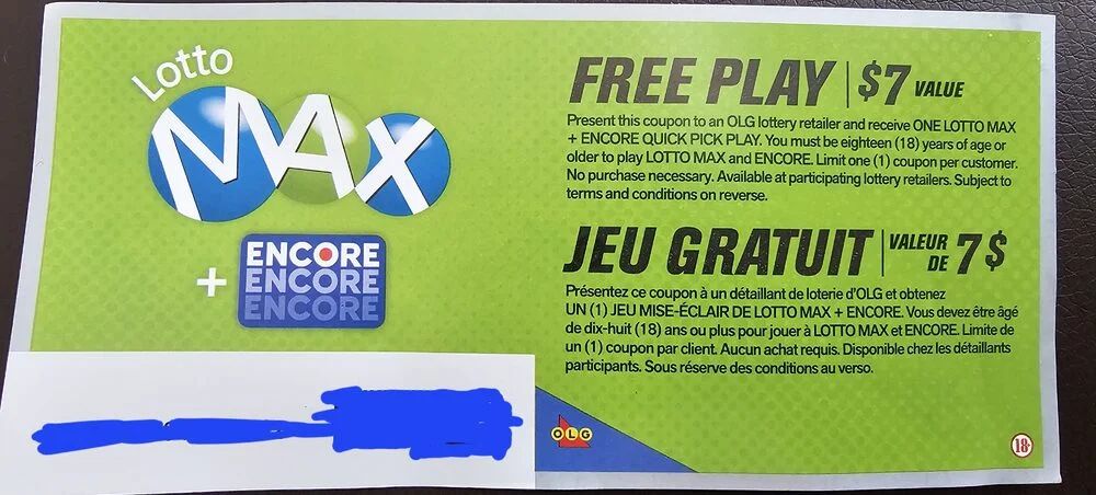 OLG: YMMV Free Play coupon infront of 150 John St, Toronto