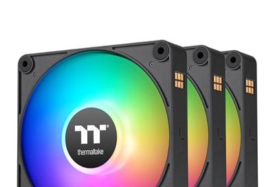 Thermaltake CT120 EX ARGB Sync PC Cooling Fan (3-Fan Pack), Magnetic Connection, 5V Motherboard Sync, 16.8 Million Colors 9 Addressable LEDs, 120 mm Case/Radiator Fan, CL-F181-PL12SW-A