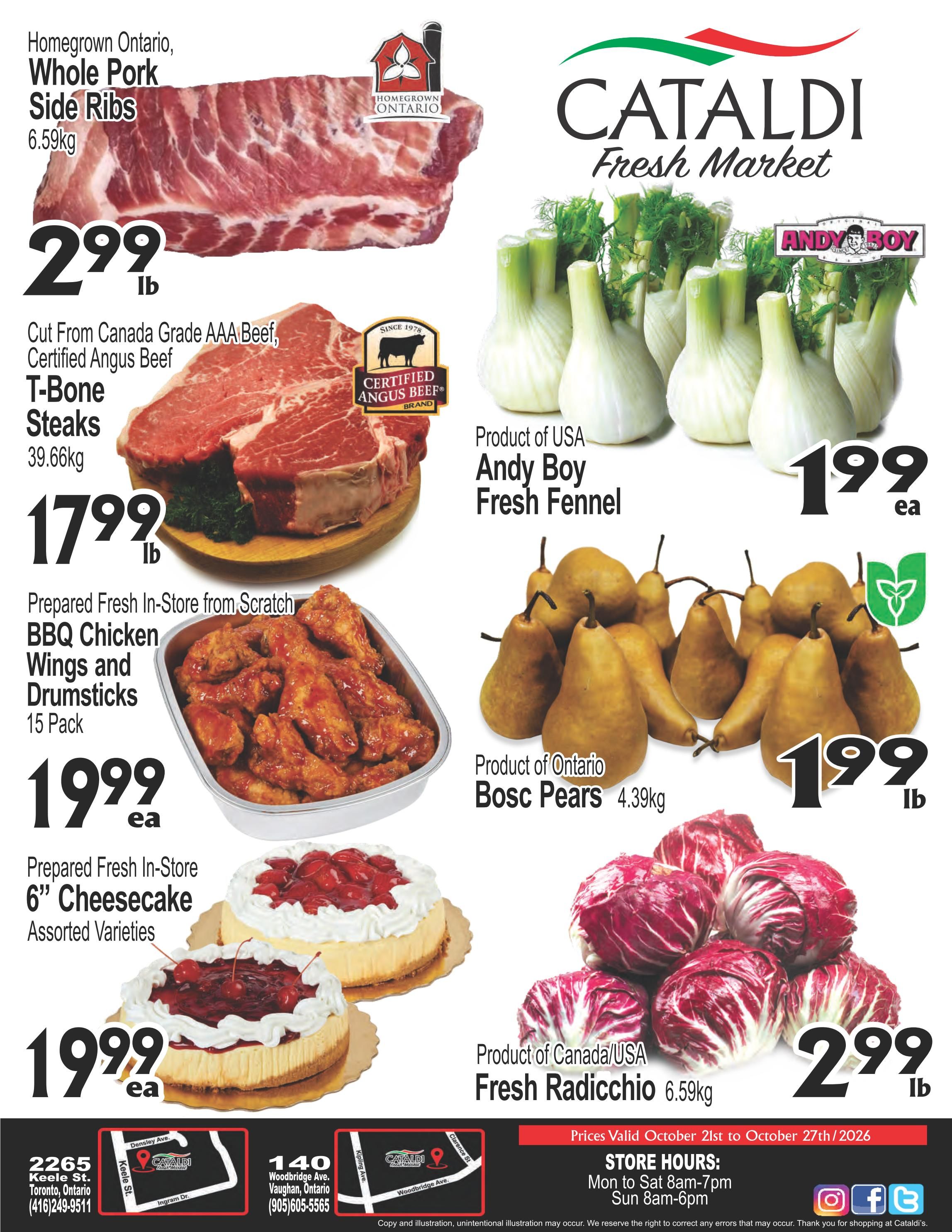 Cataldi Fresh Market Flyer October 21 to 27
