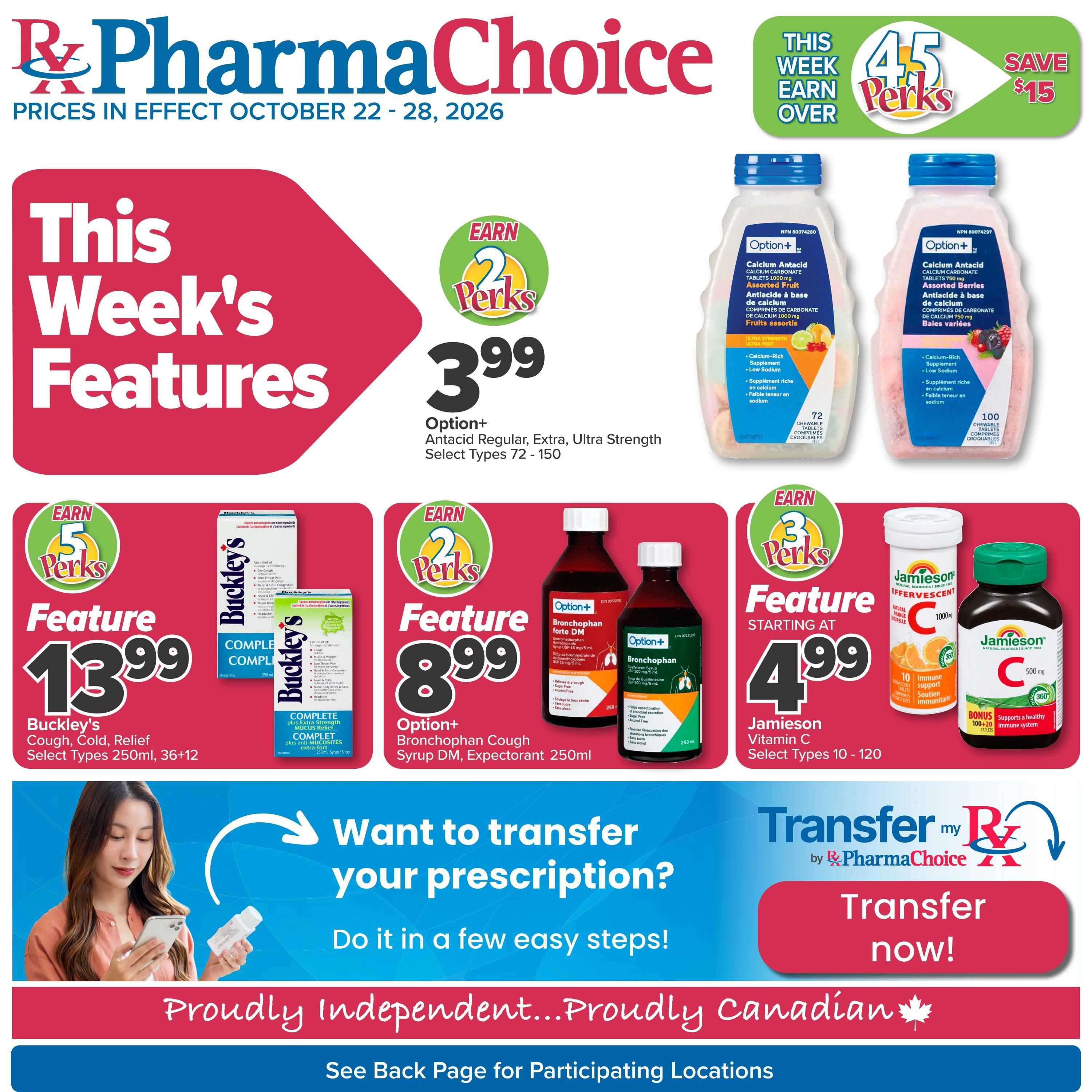 PharmaChoice Health Centre Flyer October 22 to 28