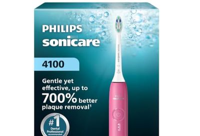 Philips Sonicare 4100 Rechargeable Electric Toothbrush, 1 Brush Head, Pink