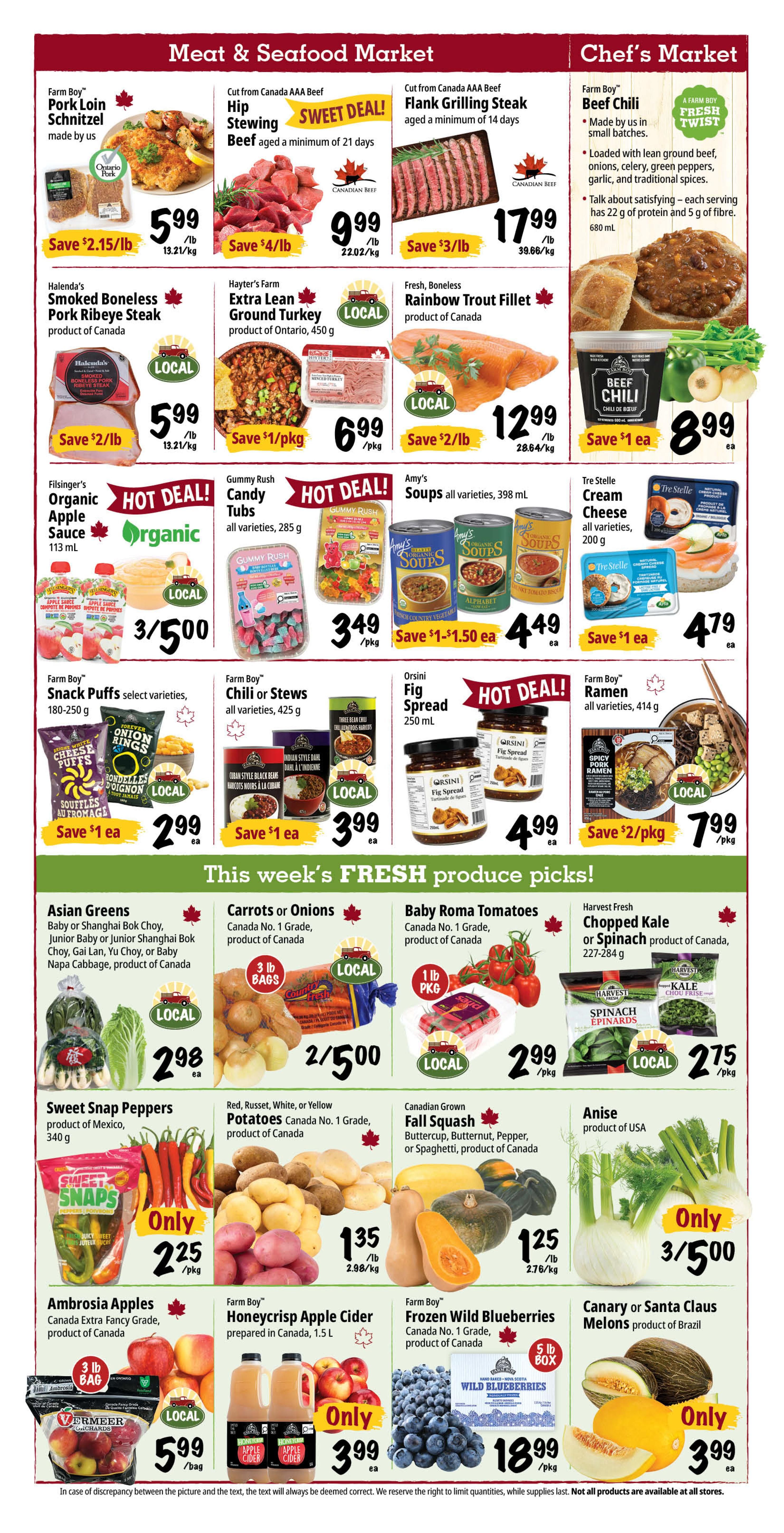 Farm Boy (Brantford, Cambridge, Hamilton, Kitchener, London, Waterloo) Flyer October 22 to 28