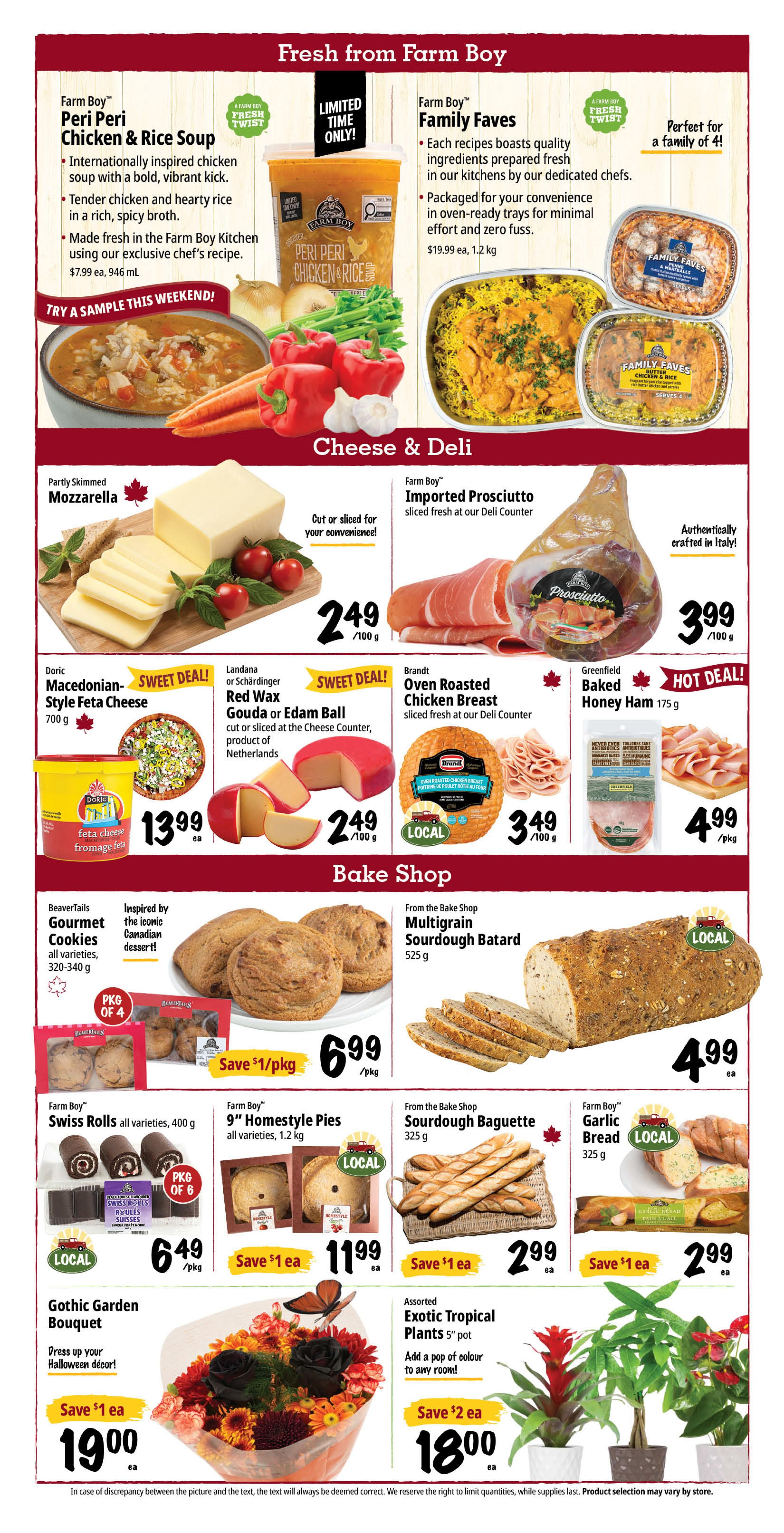 Farm Boy (Brantford, Cambridge, Hamilton, Kitchener, London, Waterloo) Flyer October 22 to 28