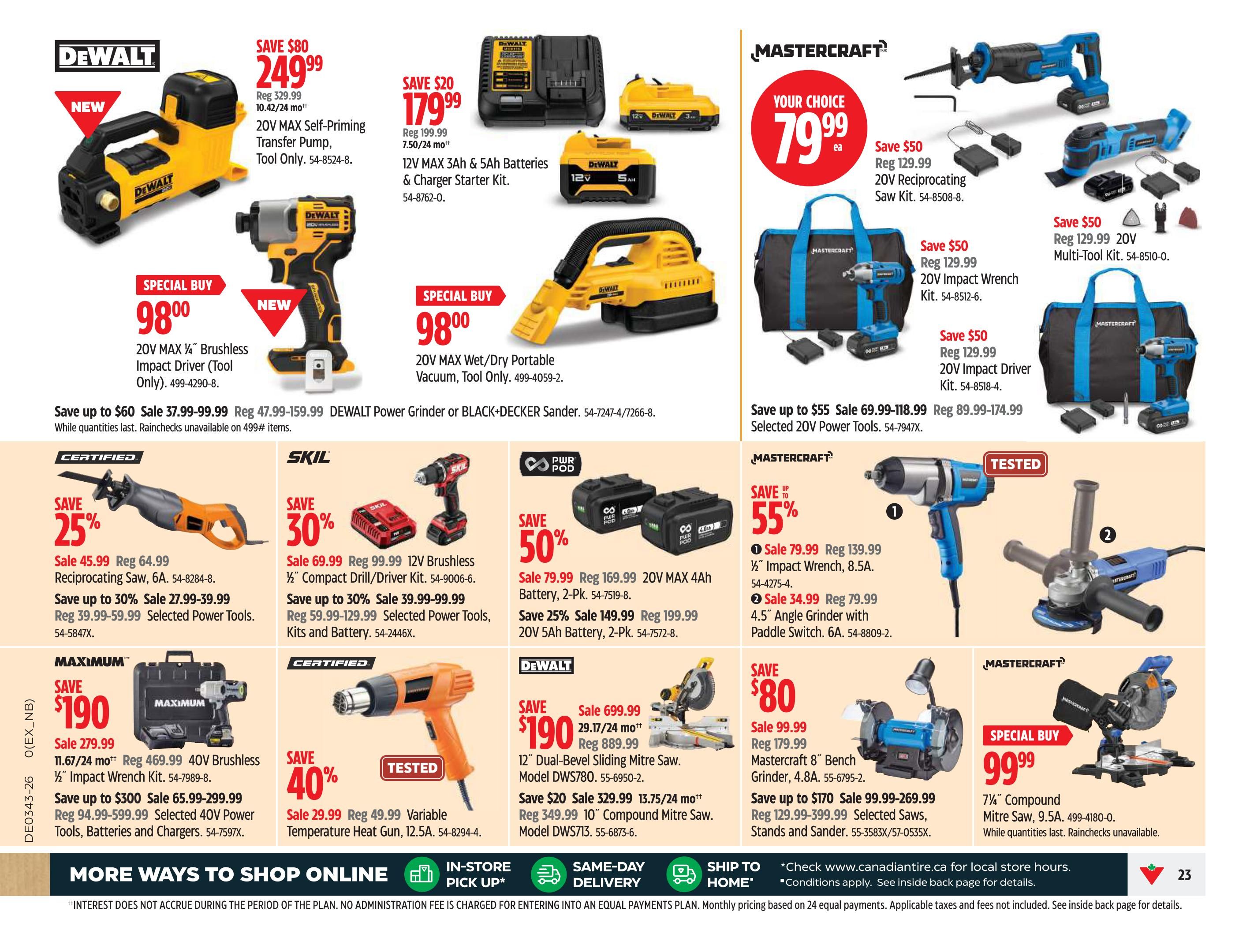 Canadian Tire (West) Flyer October 23 to 29
