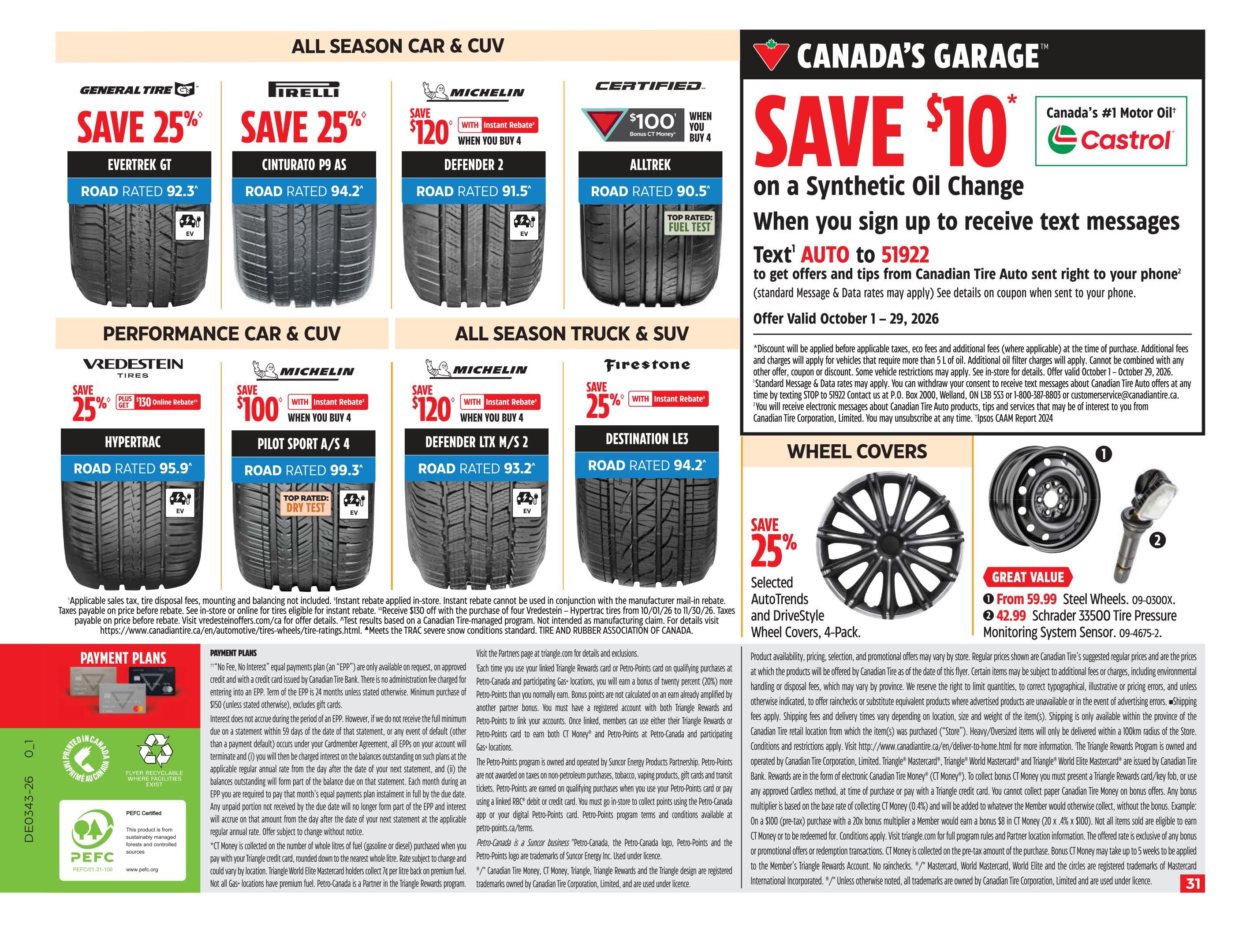 Canadian Tire (West) Flyer October 23 to 29