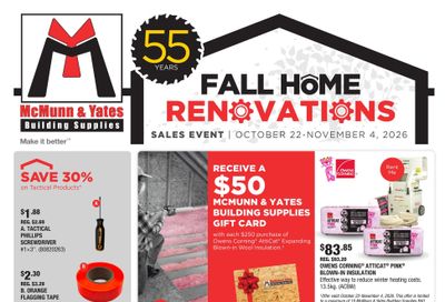 McMunn & Yates Building Supplies Flyer October 22 to November 4
