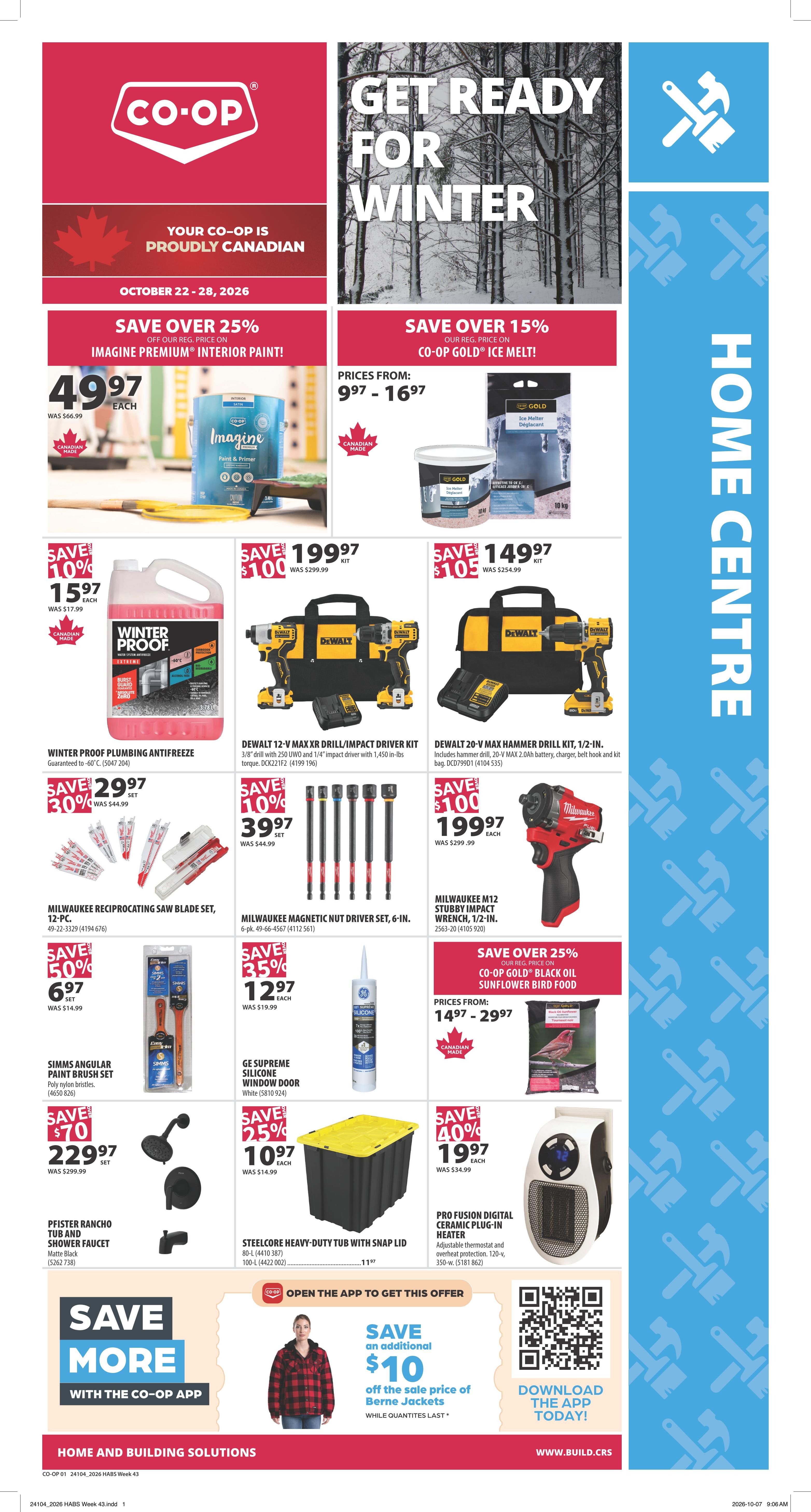 Co-op (West) Home Centre Flyer October 22 to 28