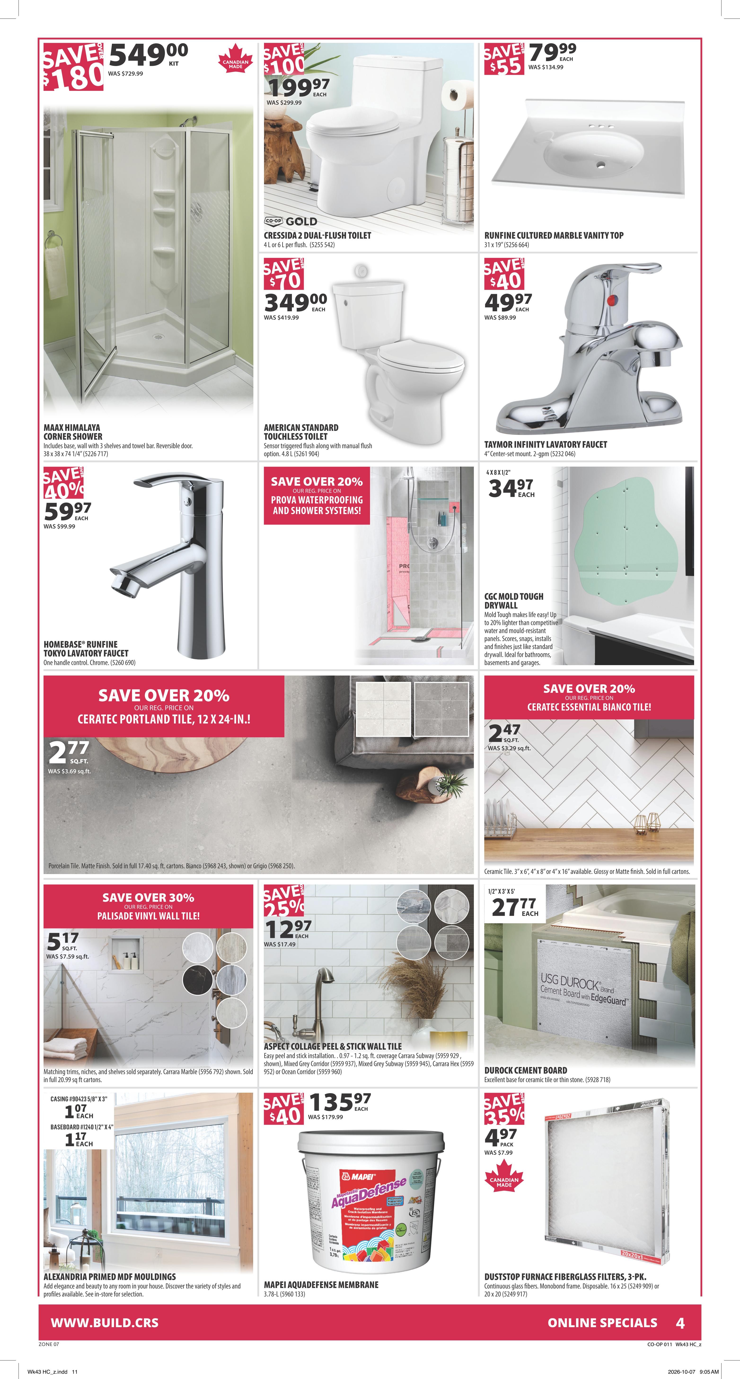 Co-op (West) Home Centre Flyer October 22 to 28
