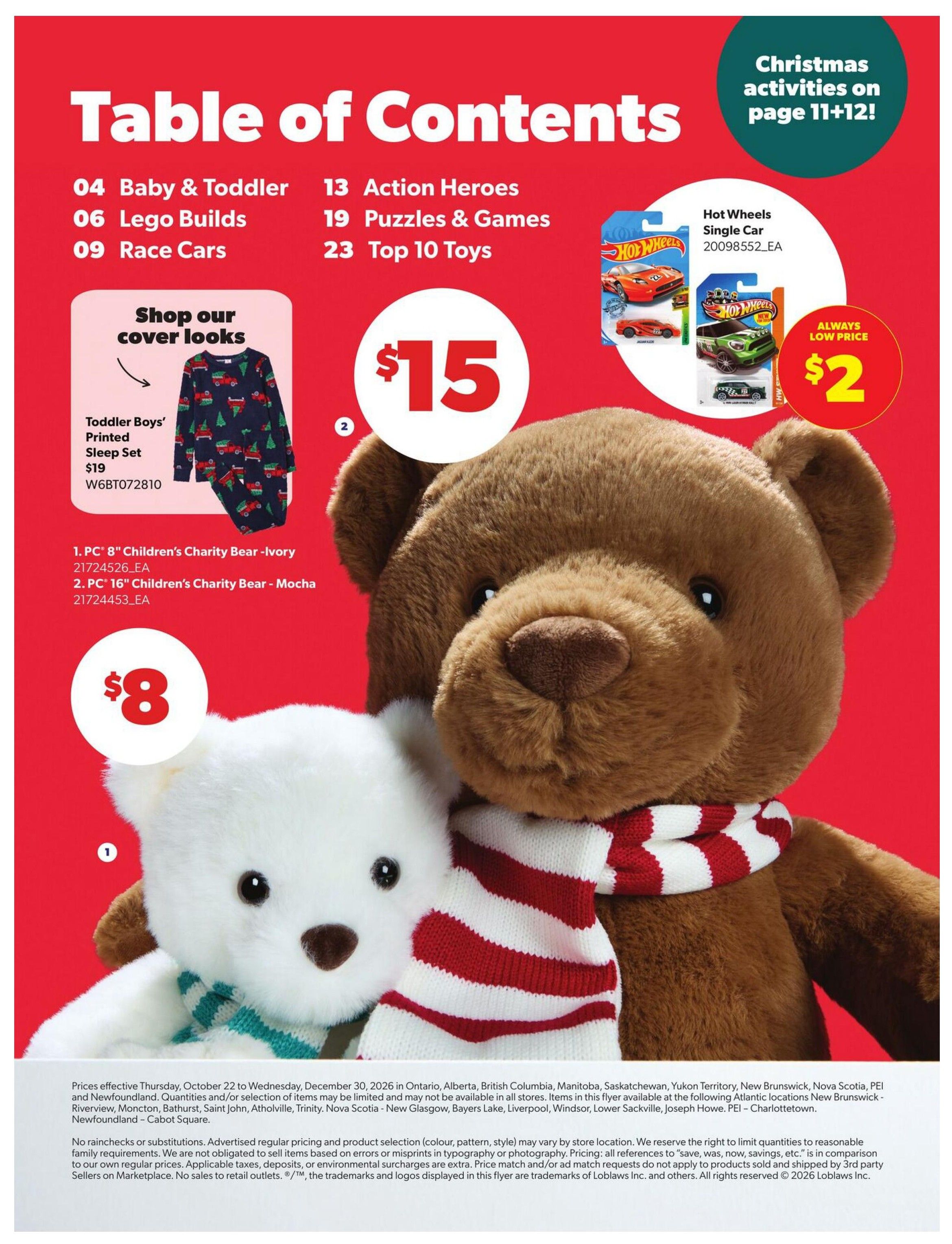Real Canadian Superstore Toy Book October 22 to December 30