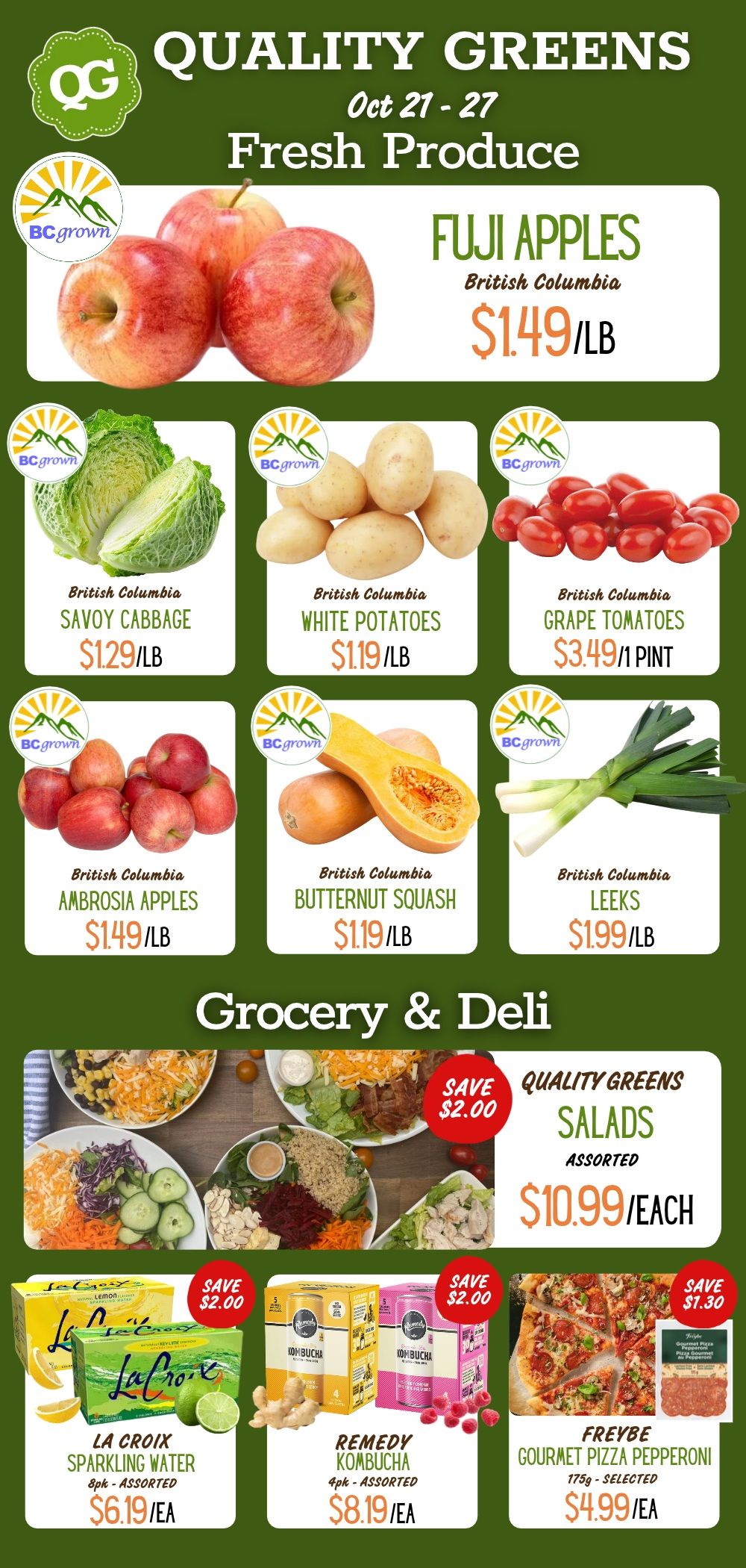 Quality Greens Flyer October 21 to 27