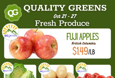 Quality Greens Flyer October 21 to 27