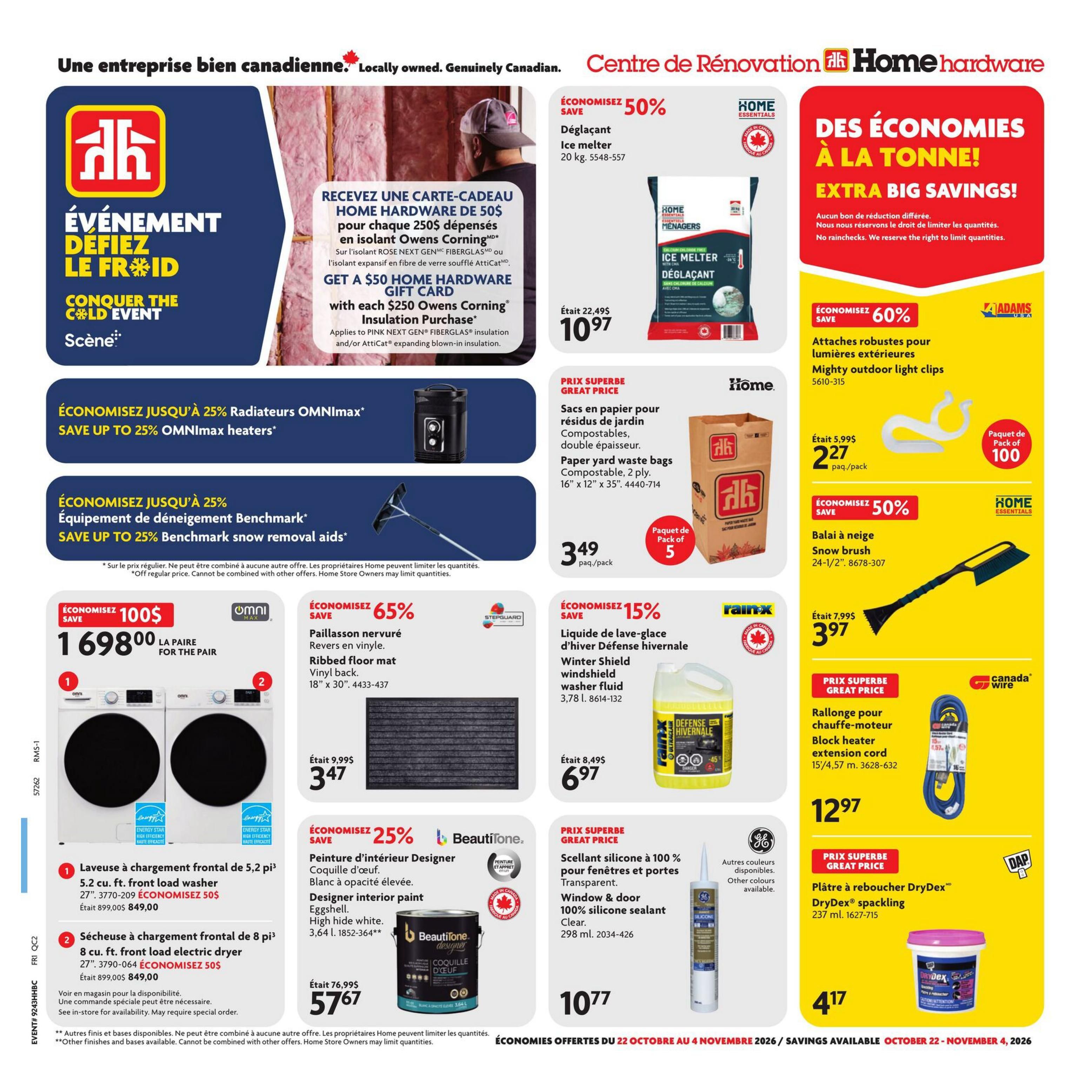 Home Hardware Building Centre (QC) Flyer October 22 to November 4