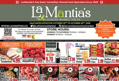 LaMantia's Flyer October 22 to 28