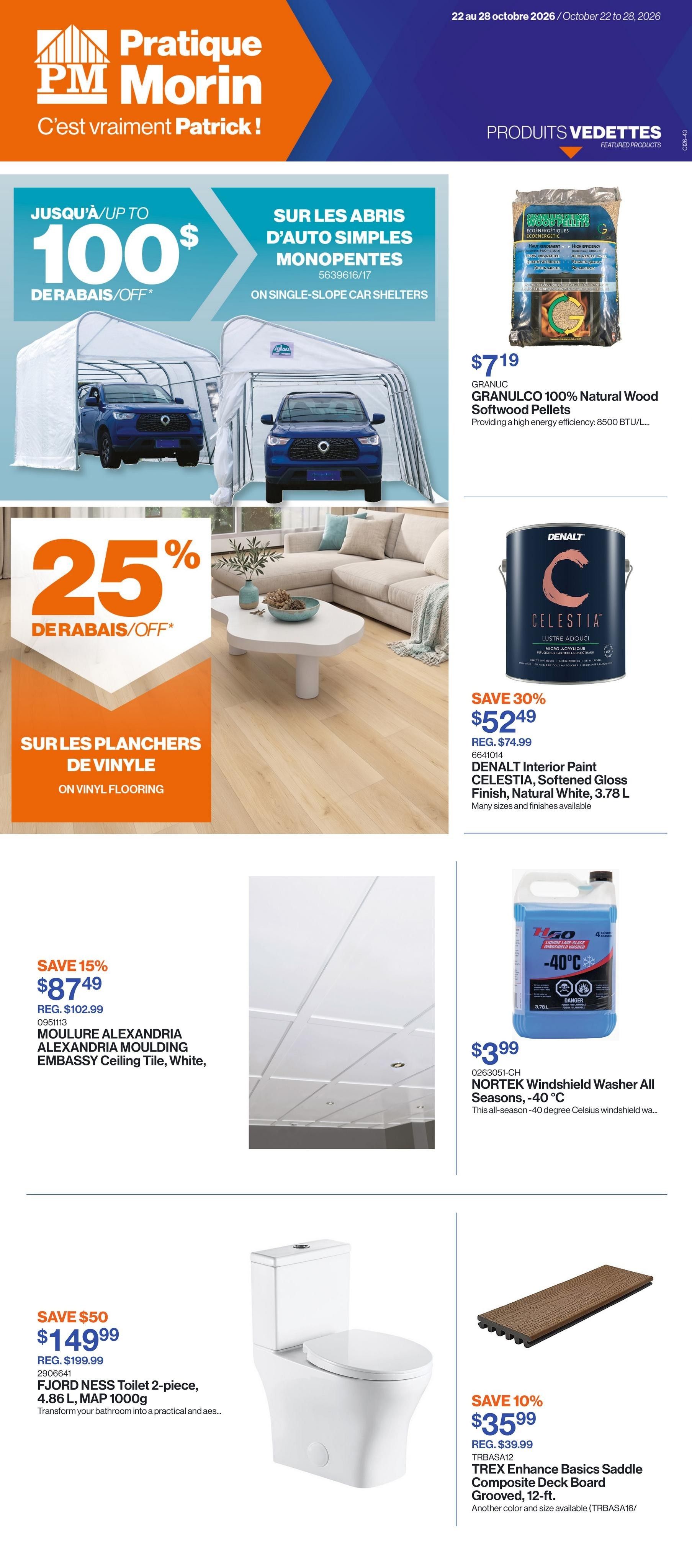Patrick Morin Flyer October 22 to 28
