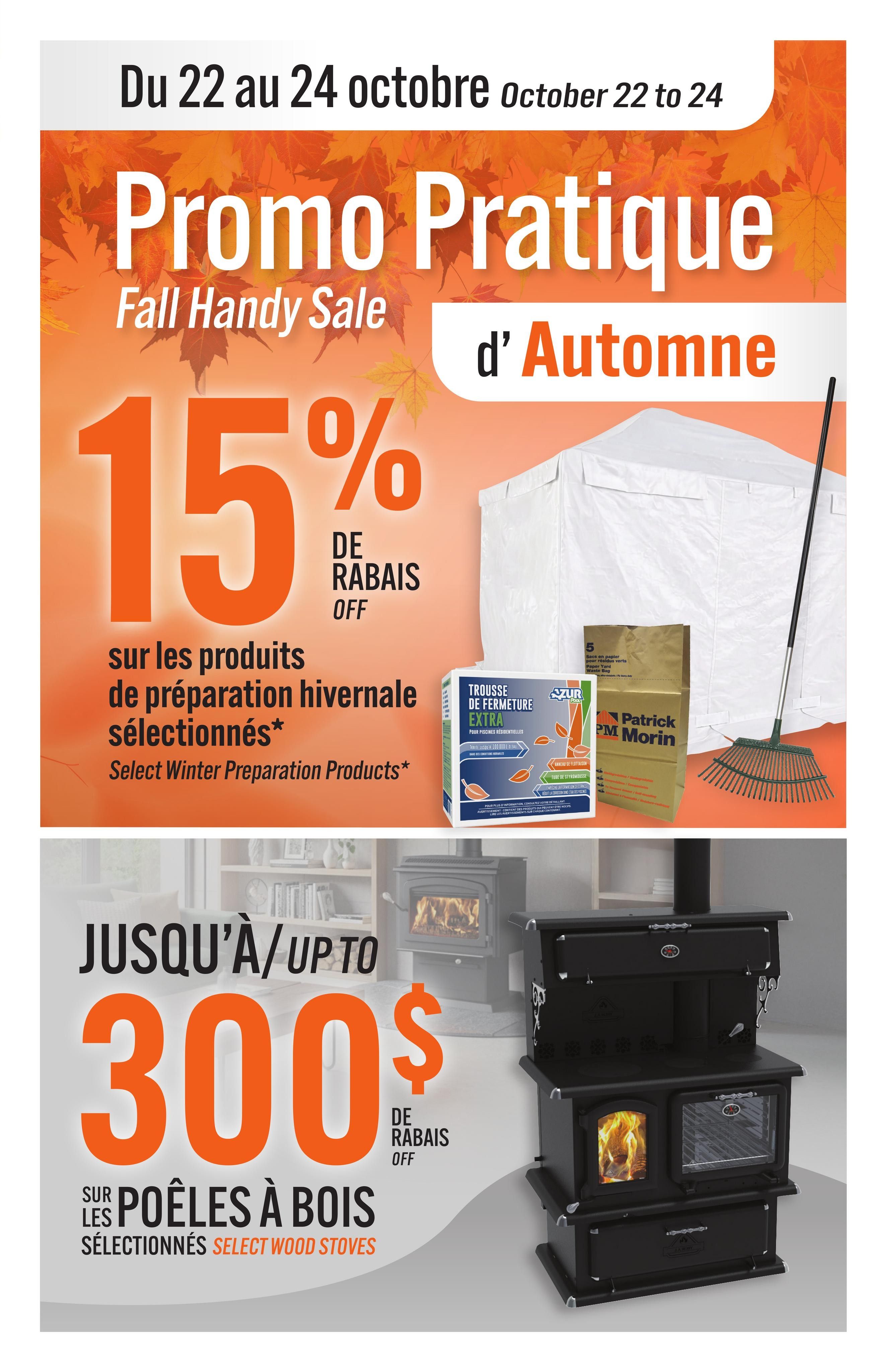 Patrick Morin Flyer October 22 to 28