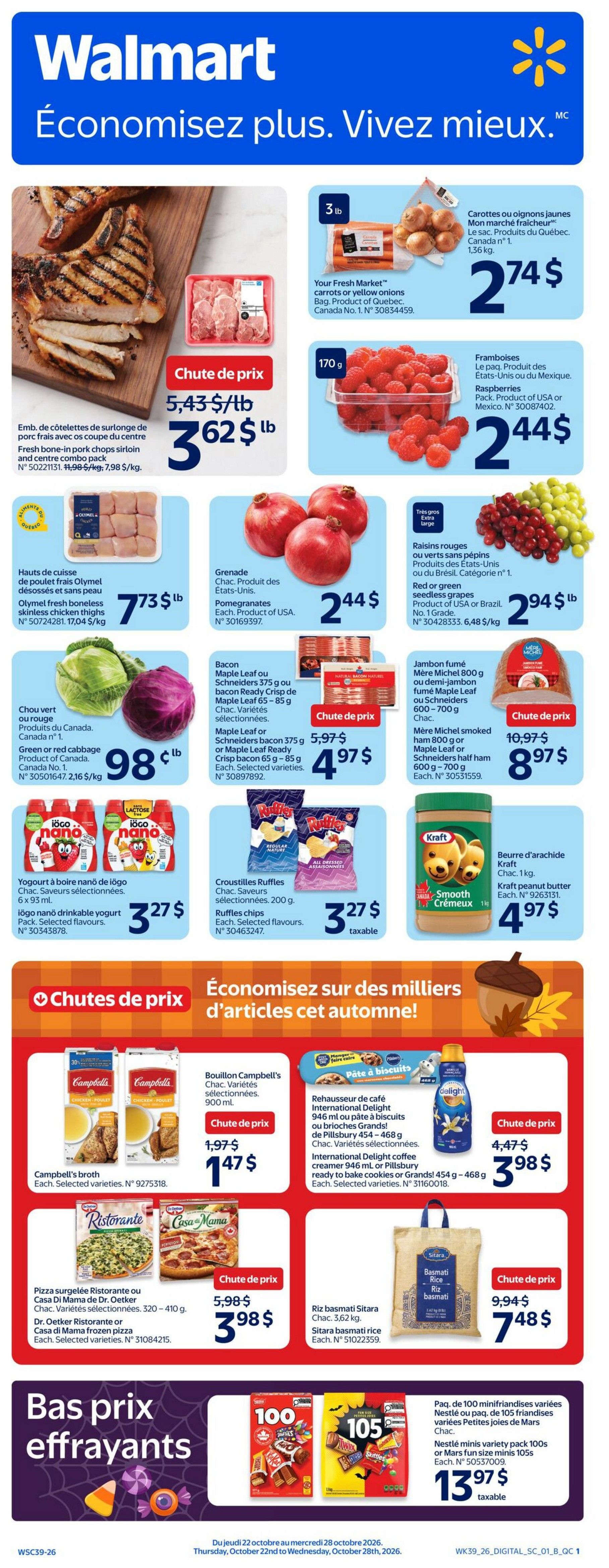 Walmart (QC) Flyer October 22 to 28