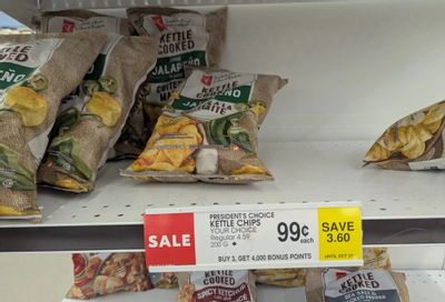 Shoppers Drug Mart: PC Kettle Chips - 3 for $3 and $4 back in points