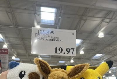 Costco: Pokémon cuddly plushies set - 19.97