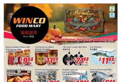 WinCo Food Mart (HWY 7) Flyer October 22 to 28