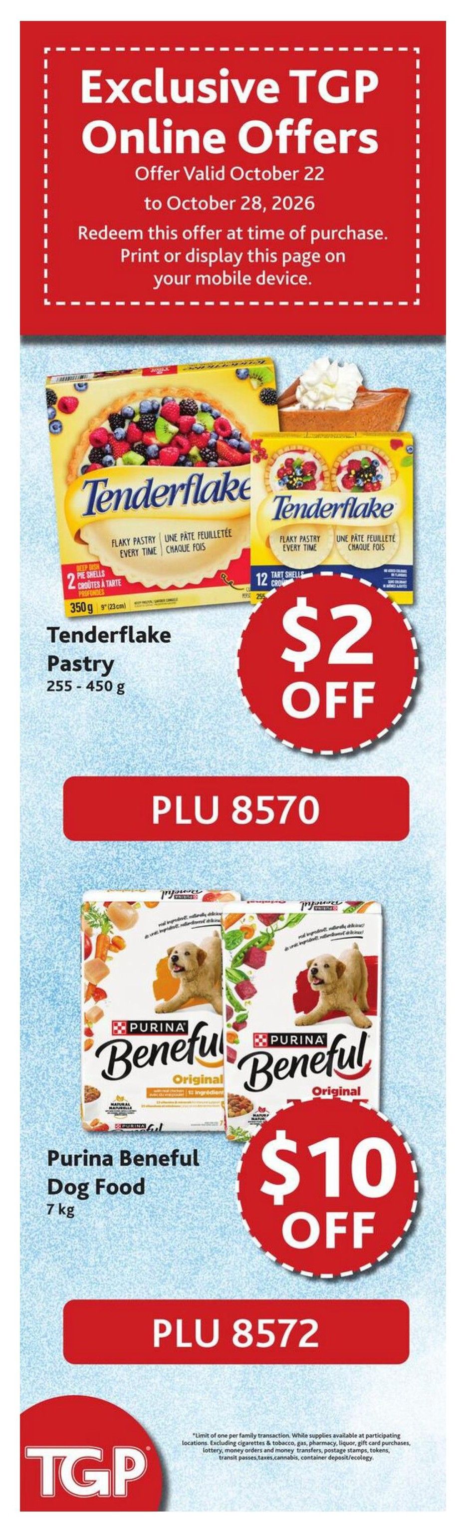 TGP The Grocery People Flyer October 22 to 28