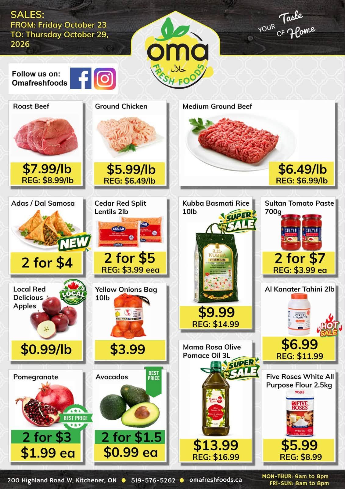 Oma Fresh Foods Flyer October 23 to 29