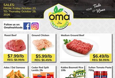 Oma Fresh Foods Flyer October 23 to 29