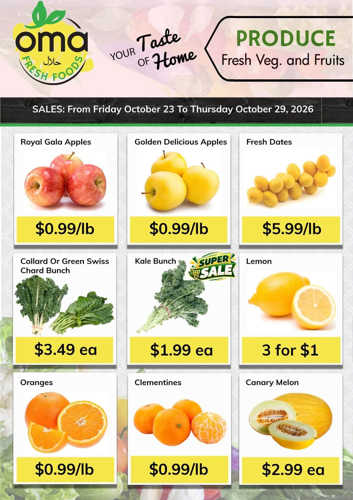 Oma Fresh Foods Flyer October 23 to 29