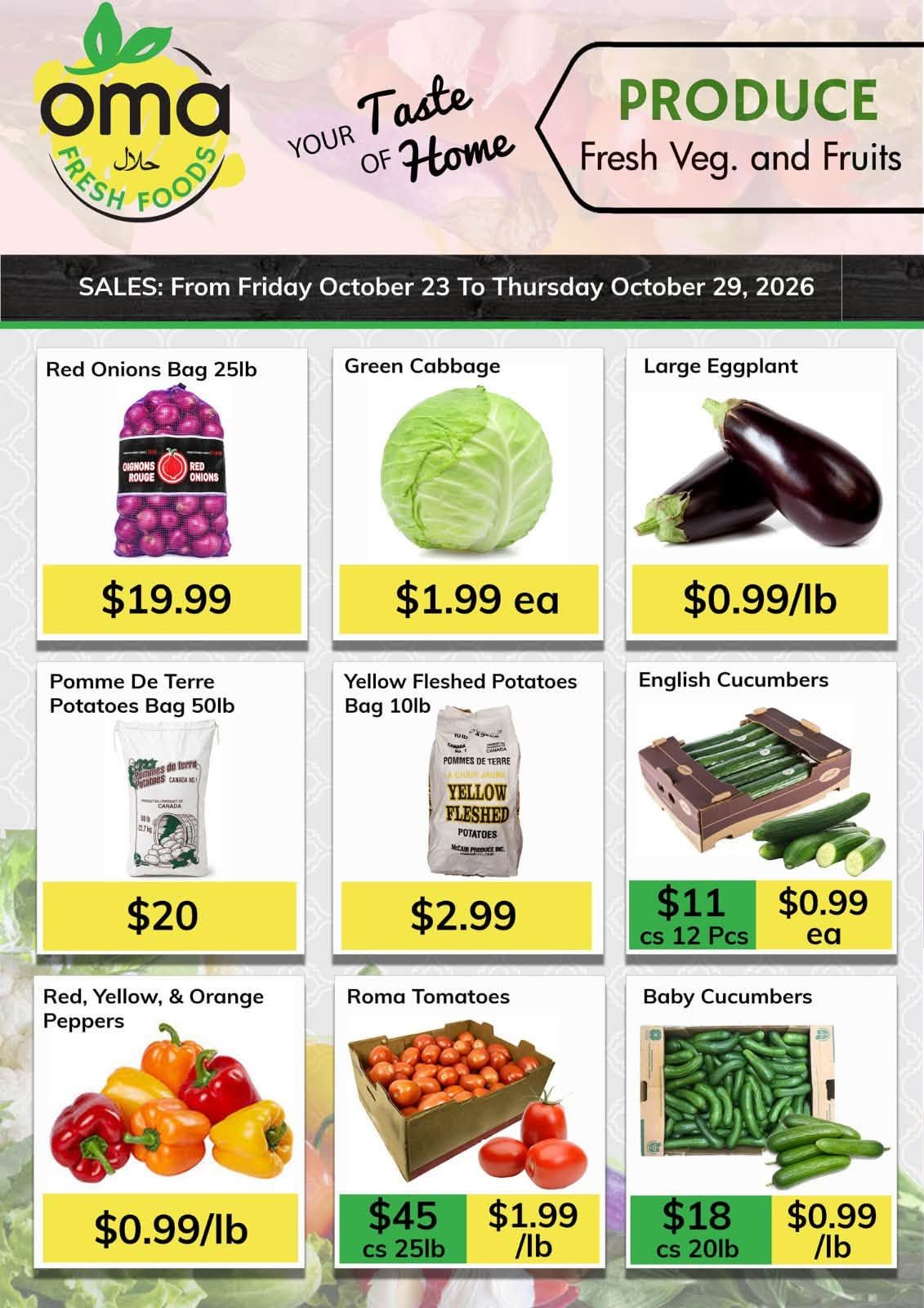 Oma Fresh Foods Flyer October 23 to 29