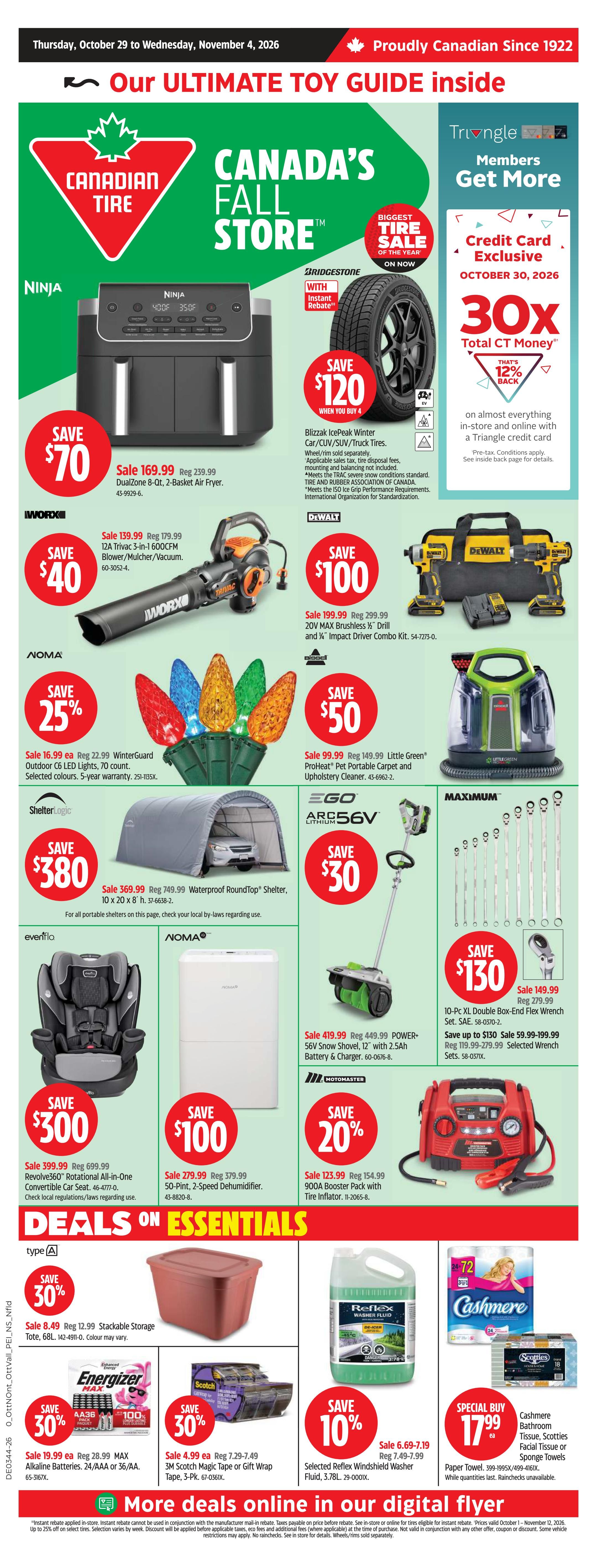 Canadian Tire (Atlantic) Flyer October 29 to November 4