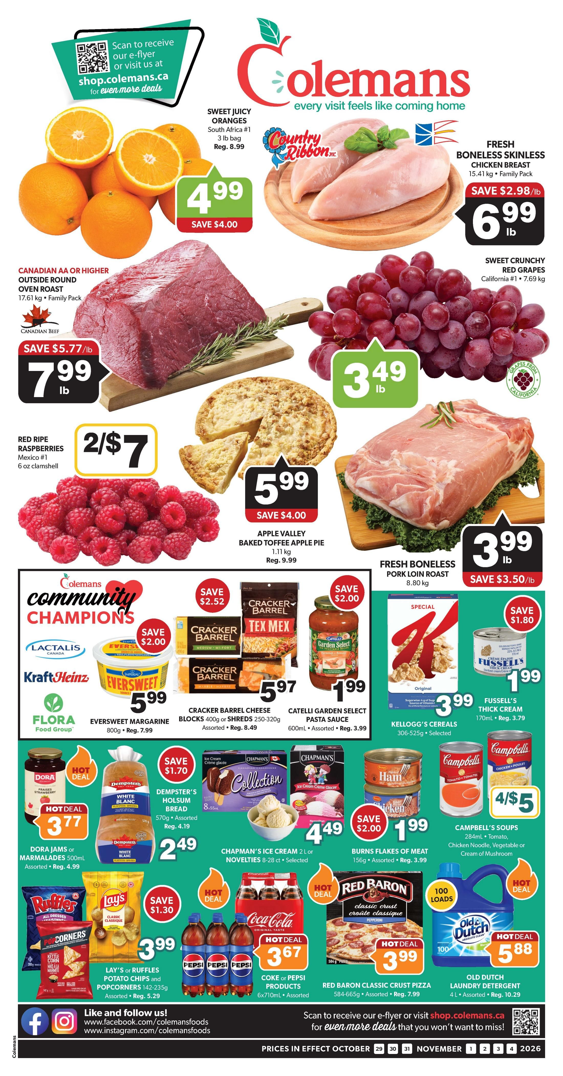 Coleman's Flyer October 29 to November 4