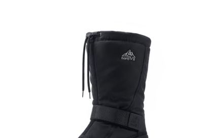 NORTIV 8 Men's Tall Waterproof Hiking Winter Snow Boots,Black,8 | Non-Slip,Insulated,Warm,Comfortable,Lightweight,Pull-On,Arch Support Cushioned,High Traction Grip,Outdoor,Work,Construction