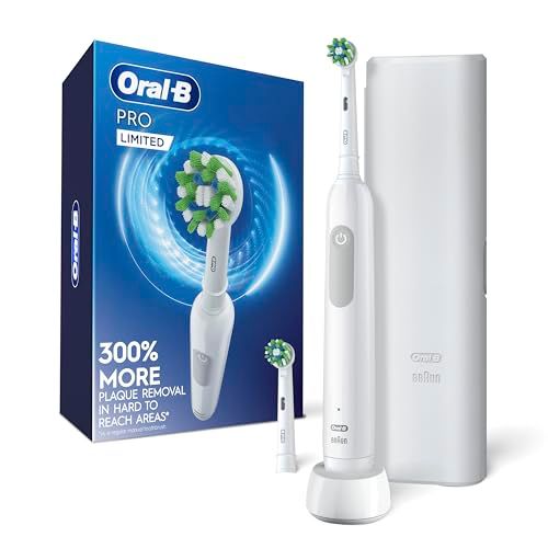 Oral-B Pro Limited Rechargeable Electric Toothbrush, White Oral-B Pro Limited Rechargeable Electric Toothbrush, White