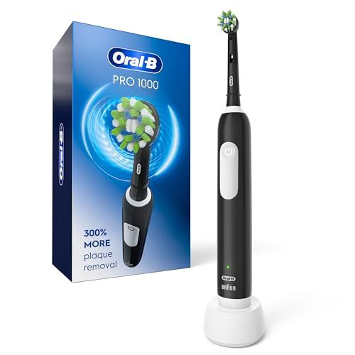 Oral-B Pro 1000 Electric Toothbrush, Black | Brushing timer, 3 cleaning modes, pressure sensor, from the #1 dentist-recommended brand Oral-B Pro 1000 Electric Toothbrush, Black | Brushing timer, 3 cleaning modes, pressure sensor, from the #1 dentist-recommended brand