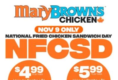 Mary Brown's: Mary Browns - Big Mary, Spicy Big Mary $4.99 | Buffalo Mary, Proud Mary $5.99