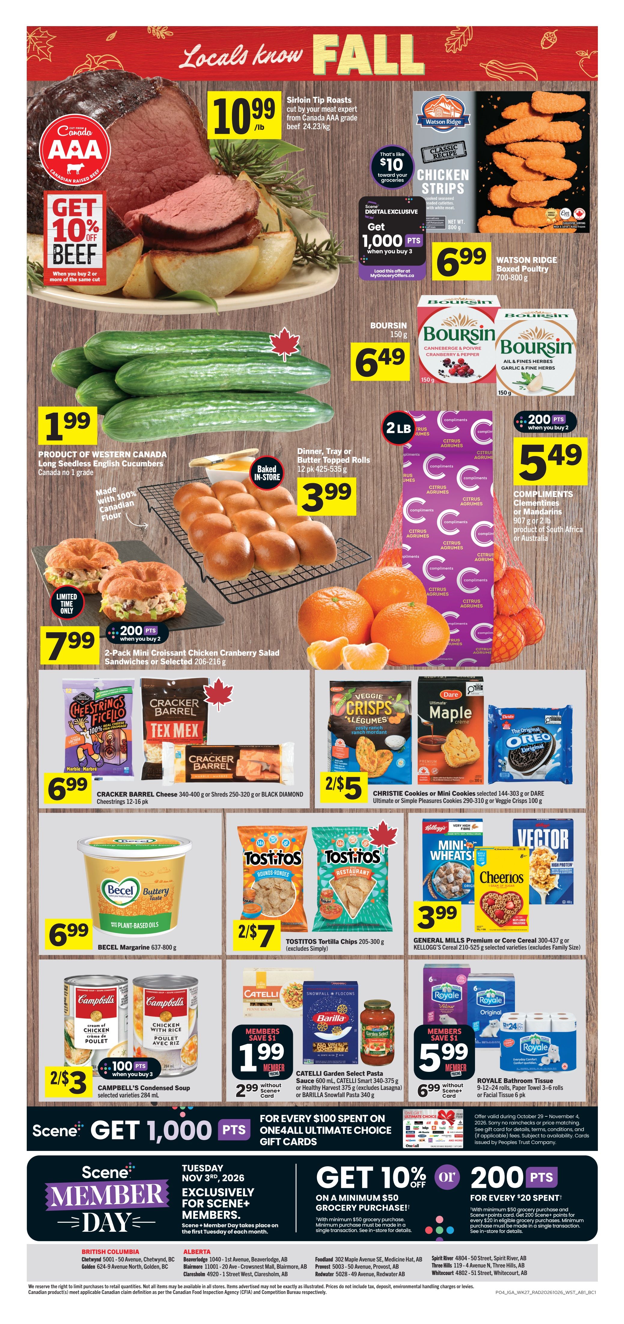 IGA (AB) Flyer October 29 to November 4