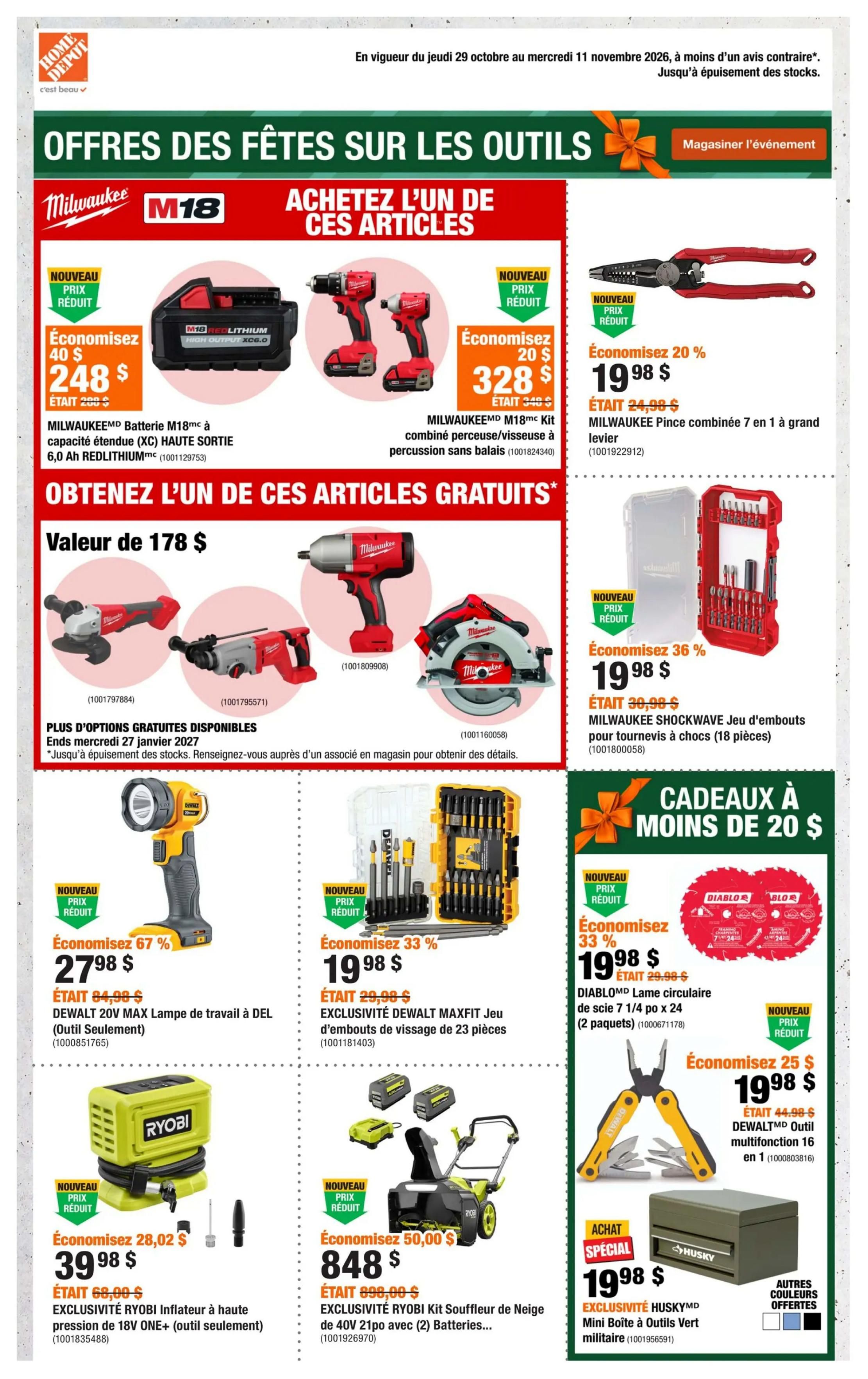 Home Depot (QC) Flyer October 29 to November 11