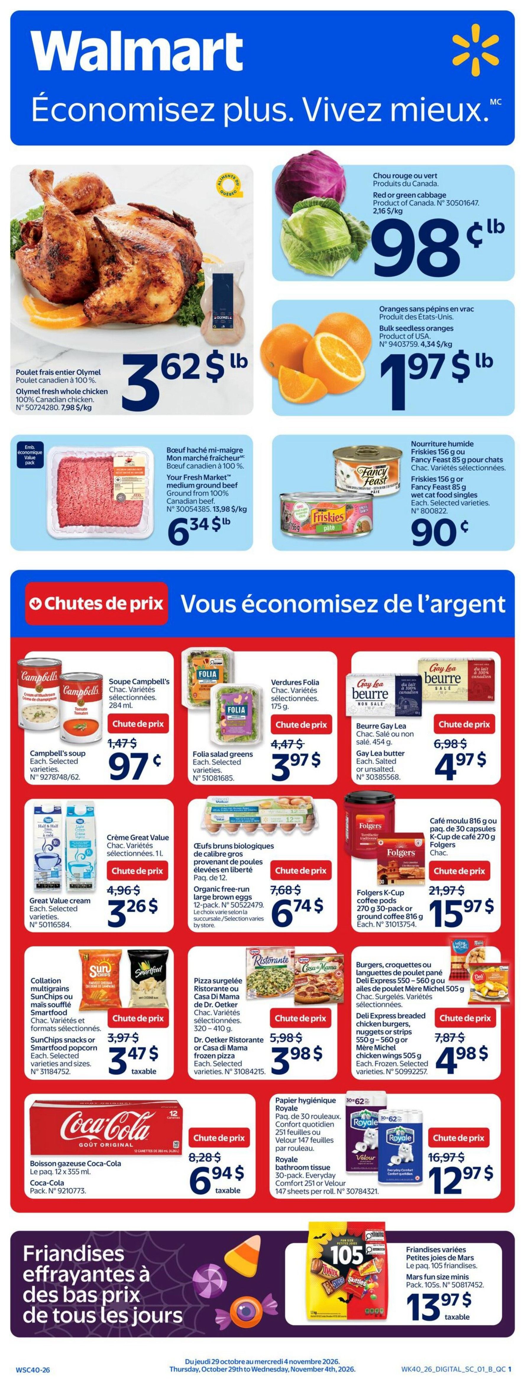 Walmart (QC) Flyer October 29 to November 4
