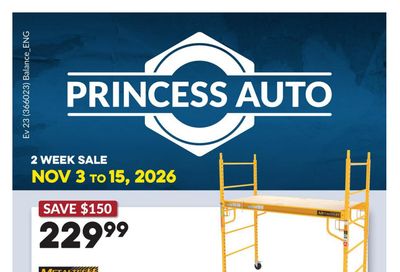 Princess Auto Flyer November 3 to 15