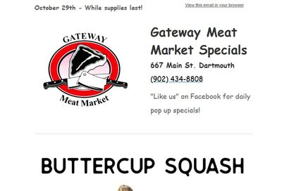 Gateway Meat Market Flyer October 29 to November 4