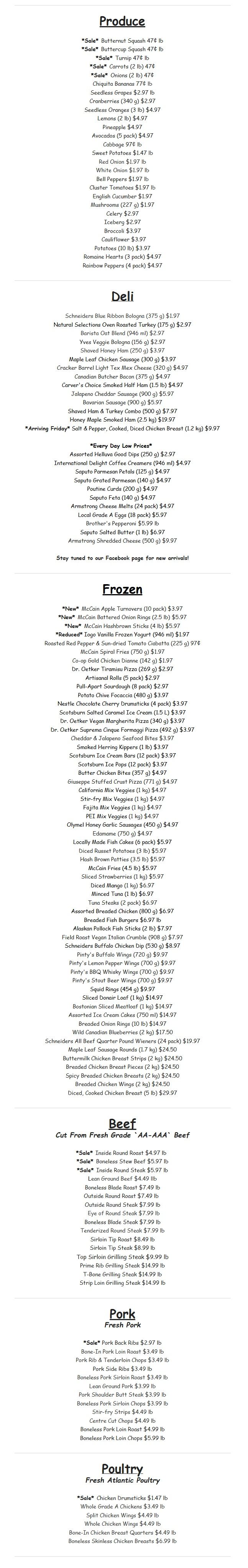 Gateway Meat Market Flyer October 29 to November 4
