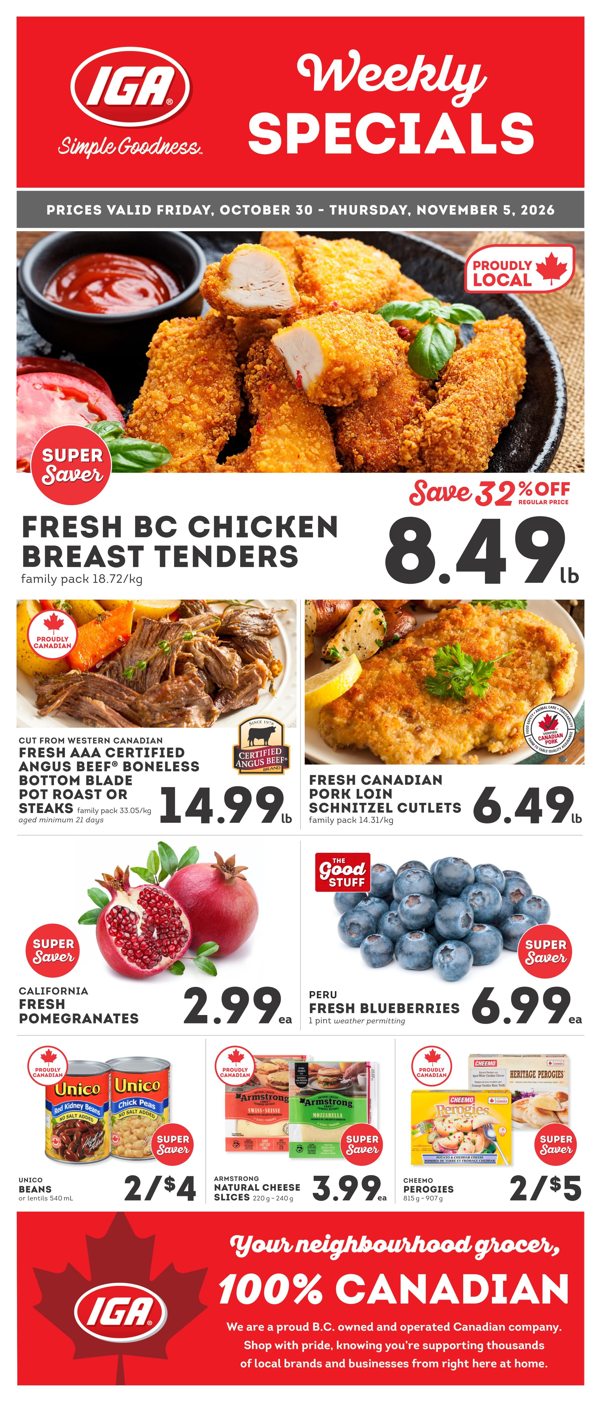 IGA Stores of BC Flyer October 30 to November 5